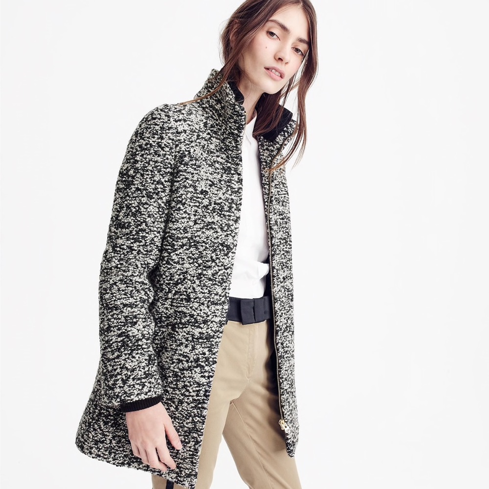 NWT Jcrew Lodge Coat in speckled boucle